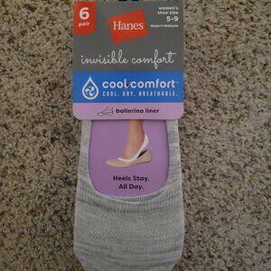 Hanes Invisible Comfort Women's Socks 6-Pack